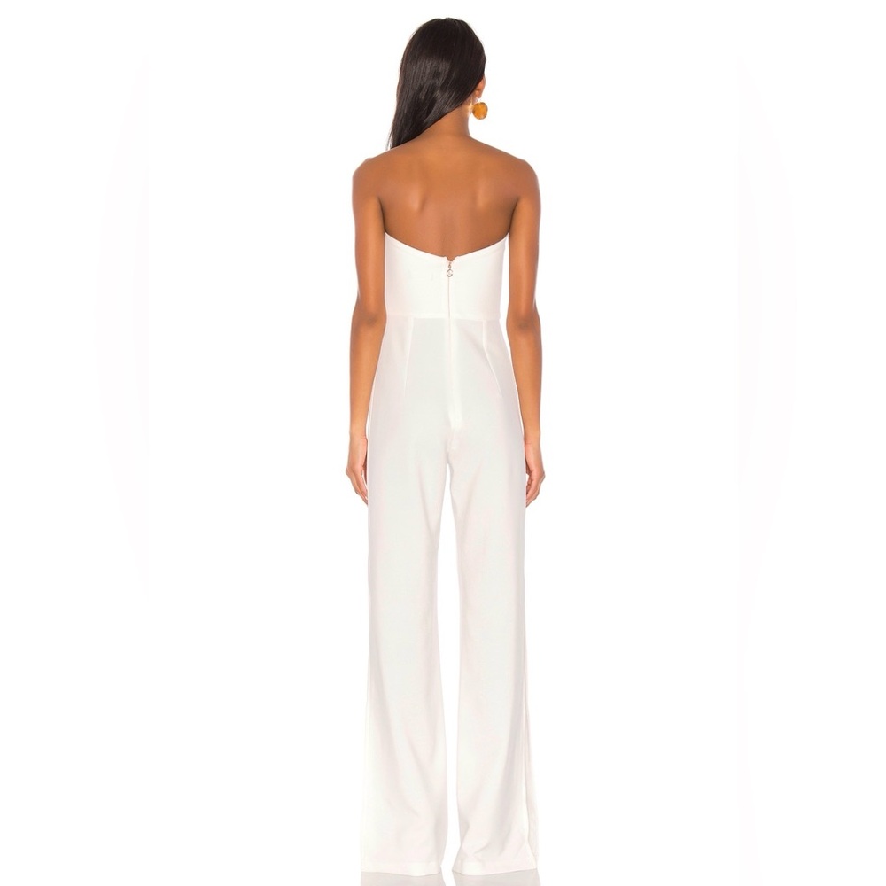 NWT Lovers and Friends White Wide Leg With Slits Jumpsuit, Size M - Picture 3 of 7